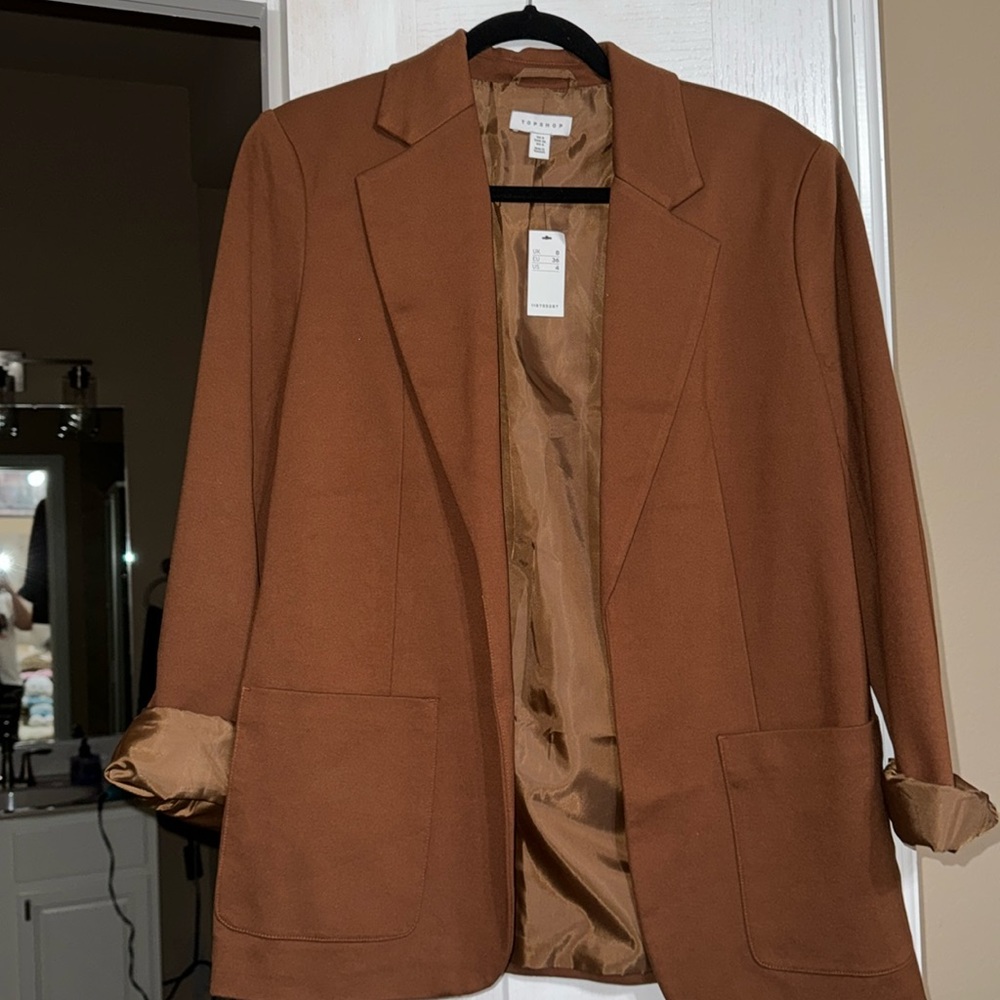 New w / tags TopShop brown blazer